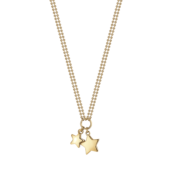 IP OR ACIER COLLIER POUR FEMME AVEC ÉTOILES