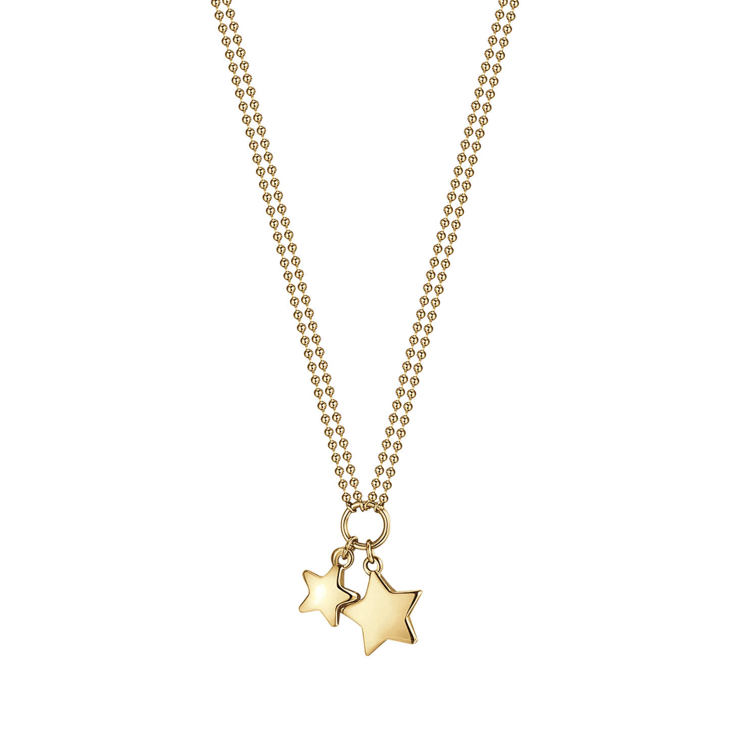 IP OR ACIER COLLIER POUR FEMME AVEC ÉTOILES