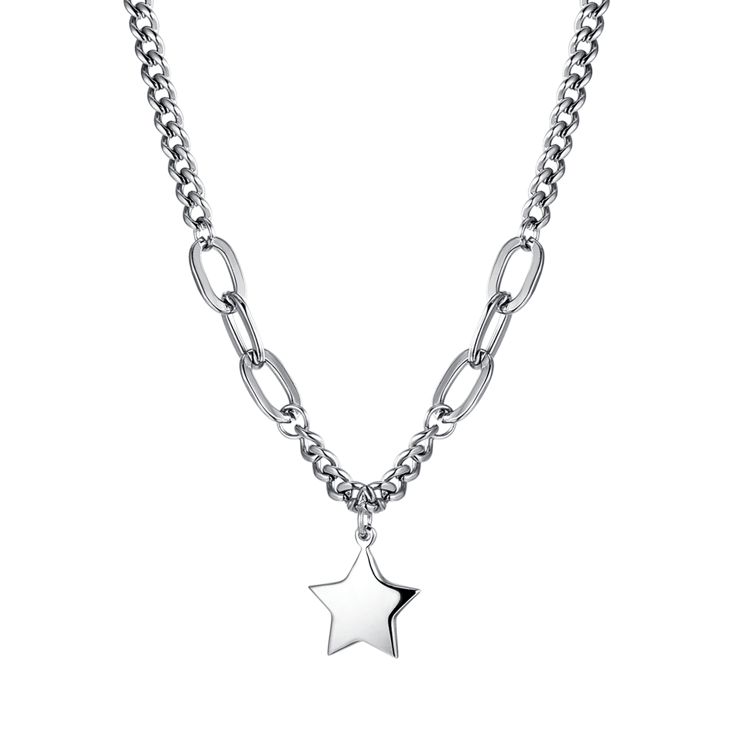 COLLIER POUR FEMMES EN ACIER DORÉ IP AVEC PENDENTIF ÉTOILE