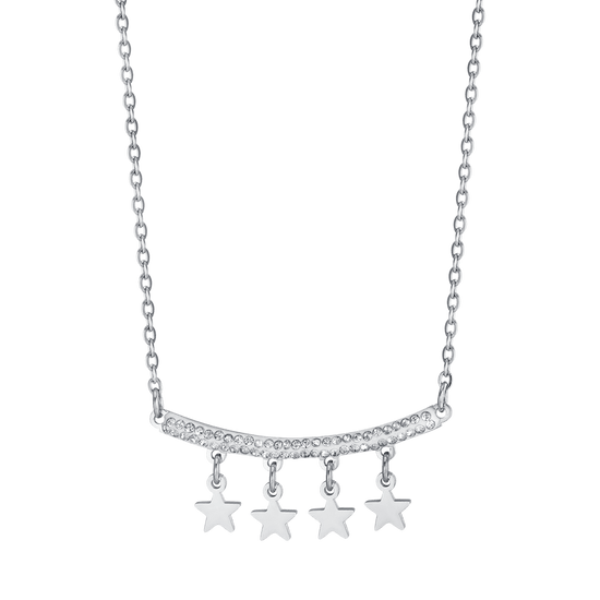 COLLIER EN ACIER POUR FEMMES AVEC PENDENTIFS EN FORME D'ÉTOILE