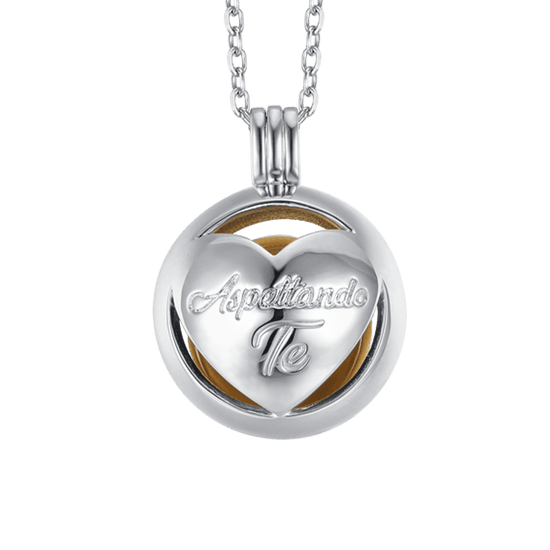 COLLIER ANGE EN ACIER AVEC COEUR Luca Barra