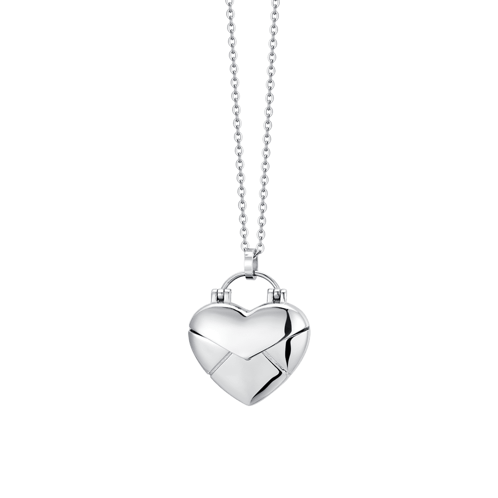 COLLIER EN ACIER POUR FEMMES AVEC LETTRE EN FORME DE COEUR