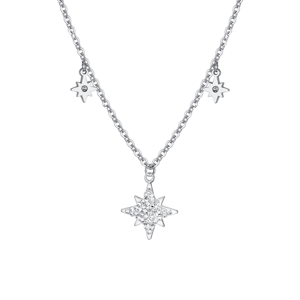 COLLIER FEMME SISSI ÉTOILE EN ACIER