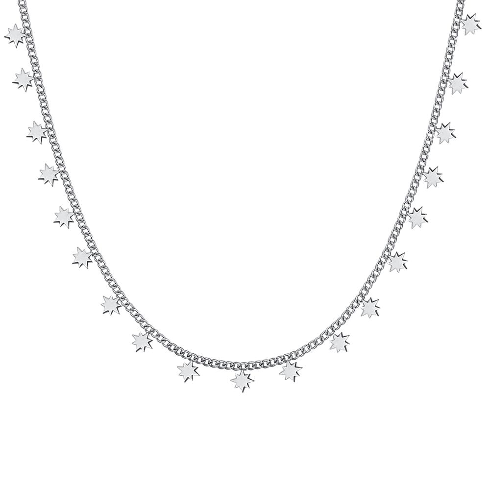 COLLIER SISSI ÉTOILES EN ACIER