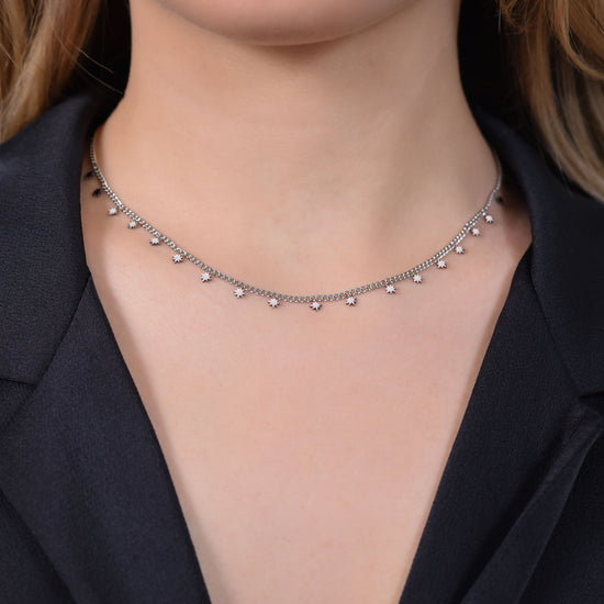 COLLIER SISSI ÉTOILES EN ACIER