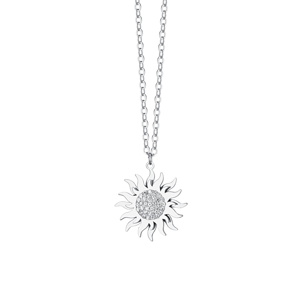 COLLIER SOLEIL EN ACIER PIVOTANT