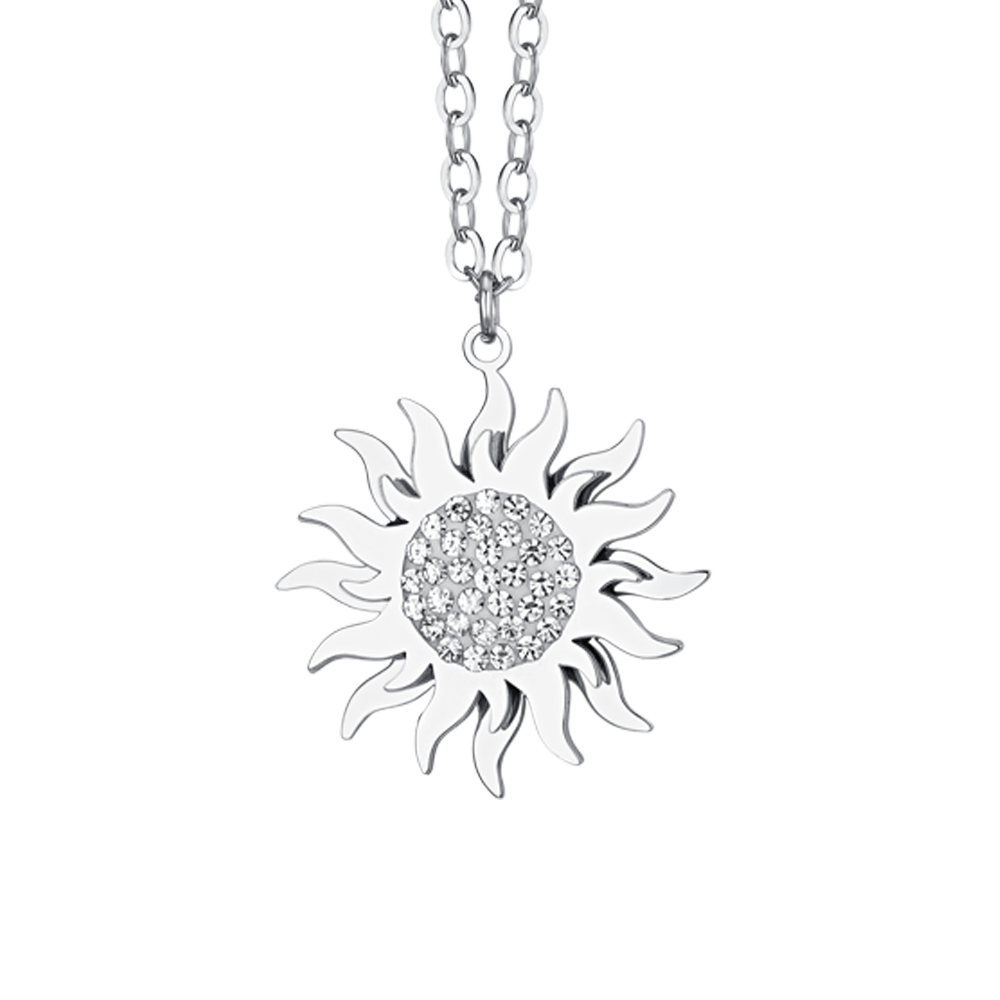 COLLIER SOLEIL EN ACIER PIVOTANT