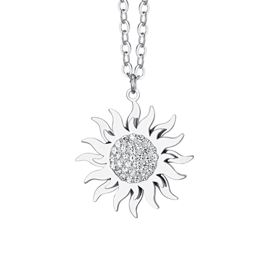 COLLIER SOLEIL EN ACIER PIVOTANT