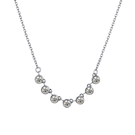 COLLIER FEMME EN ACIER CRISTAL BLANC