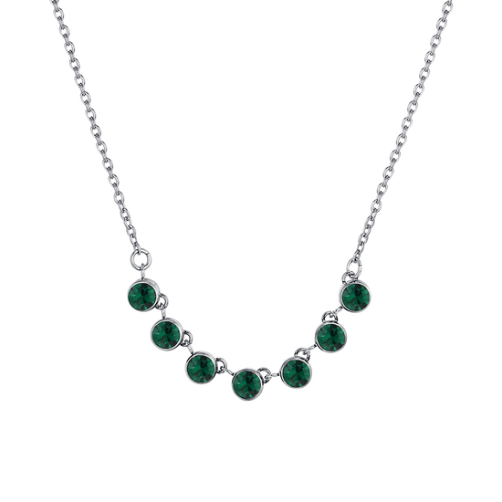 COLLIER FEMME EN CRISTAUX VERTS Luca Barra