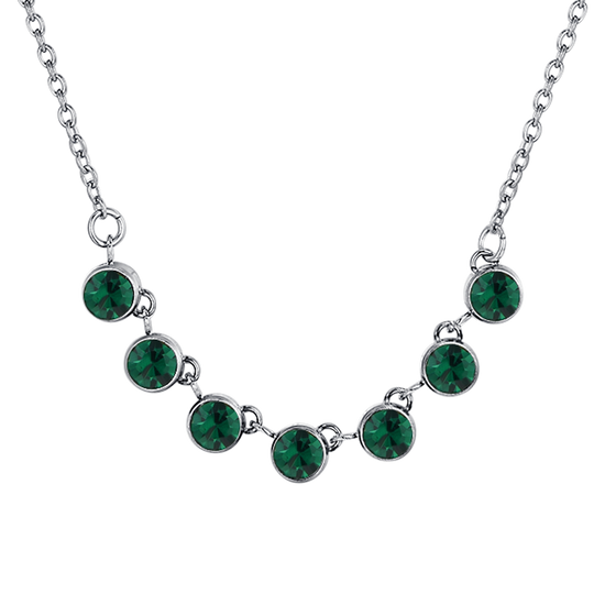 COLLIER FEMME EN CRISTAUX VERTS Luca Barra