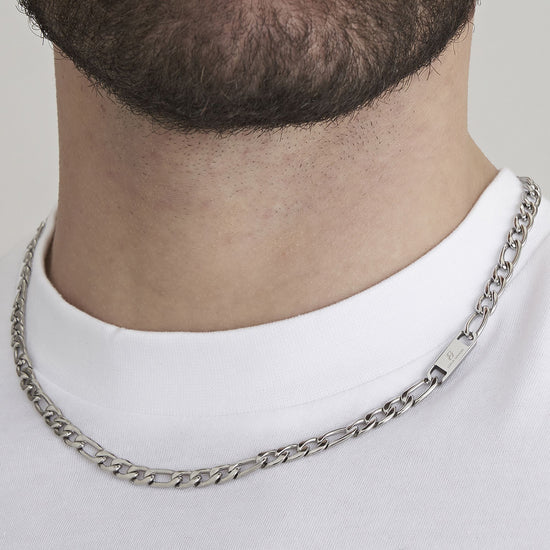 COLLIER POUR HOMME EN ACIER À MAILLES DE GROUMETTE