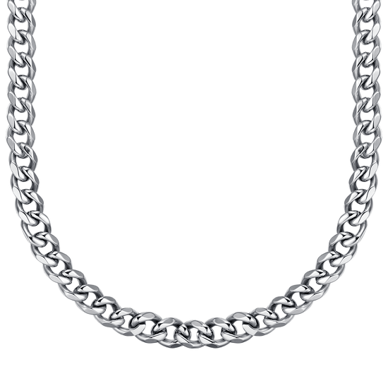 COLLIER UNISEXE EN ACIER AVEC CHAÎNE À MAILLONS DE 11 MM