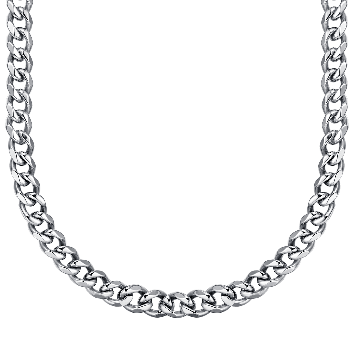 COLLIER UNISEXE EN ACIER AVEC CHAÎNE À MAILLONS DE 11 MM