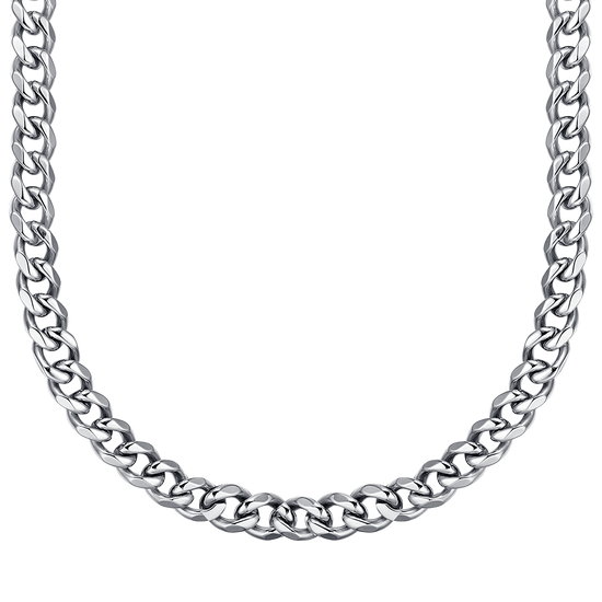 COLLIER UNISEXE EN ACIER AVEC CHAÎNE À MAILLONS DE 11 MM