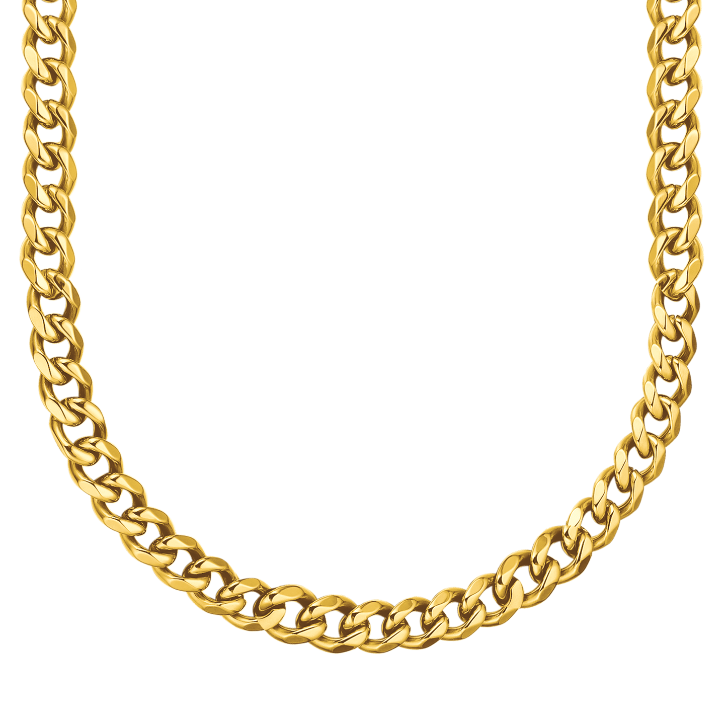 COLLIER UNISEXE EN ACIER AVEC CHAÎNE À MAILLONS DE 11 MM