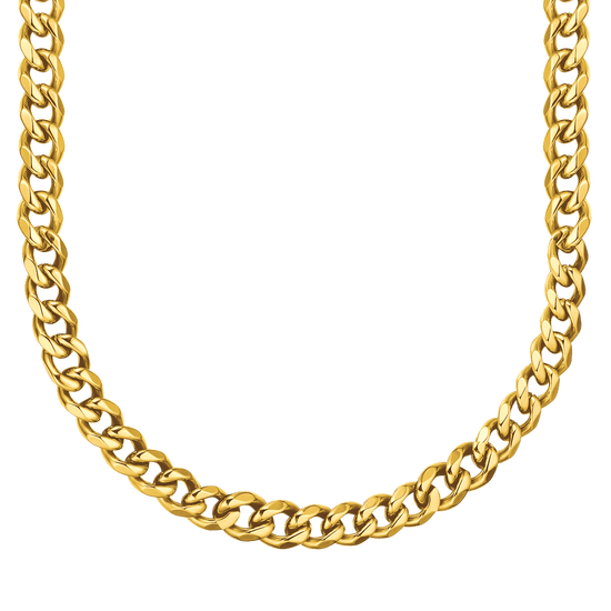 COLLIER UNISEXE EN ACIER AVEC CHAÎNE À MAILLONS DE 11 MM