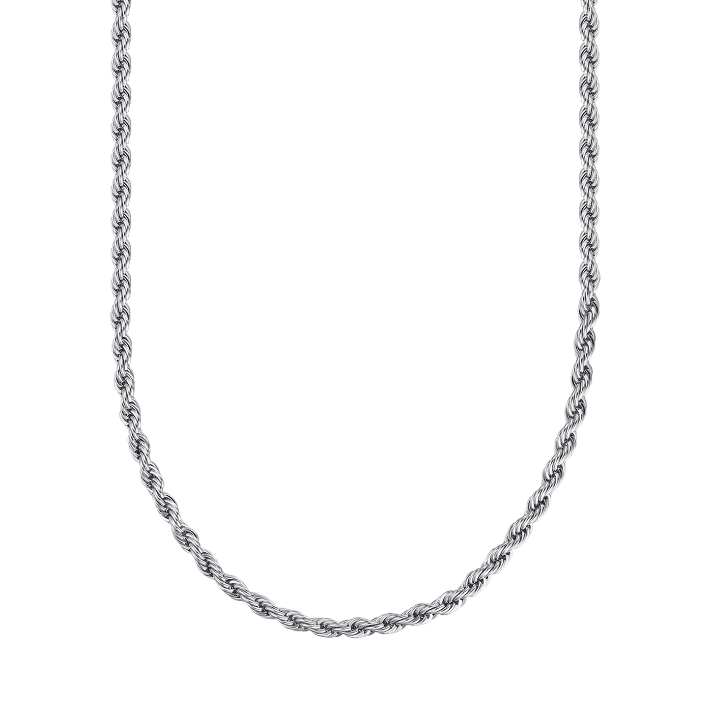 COLLIER TORCHON UNISEXE EN ACIER DE 4 MM