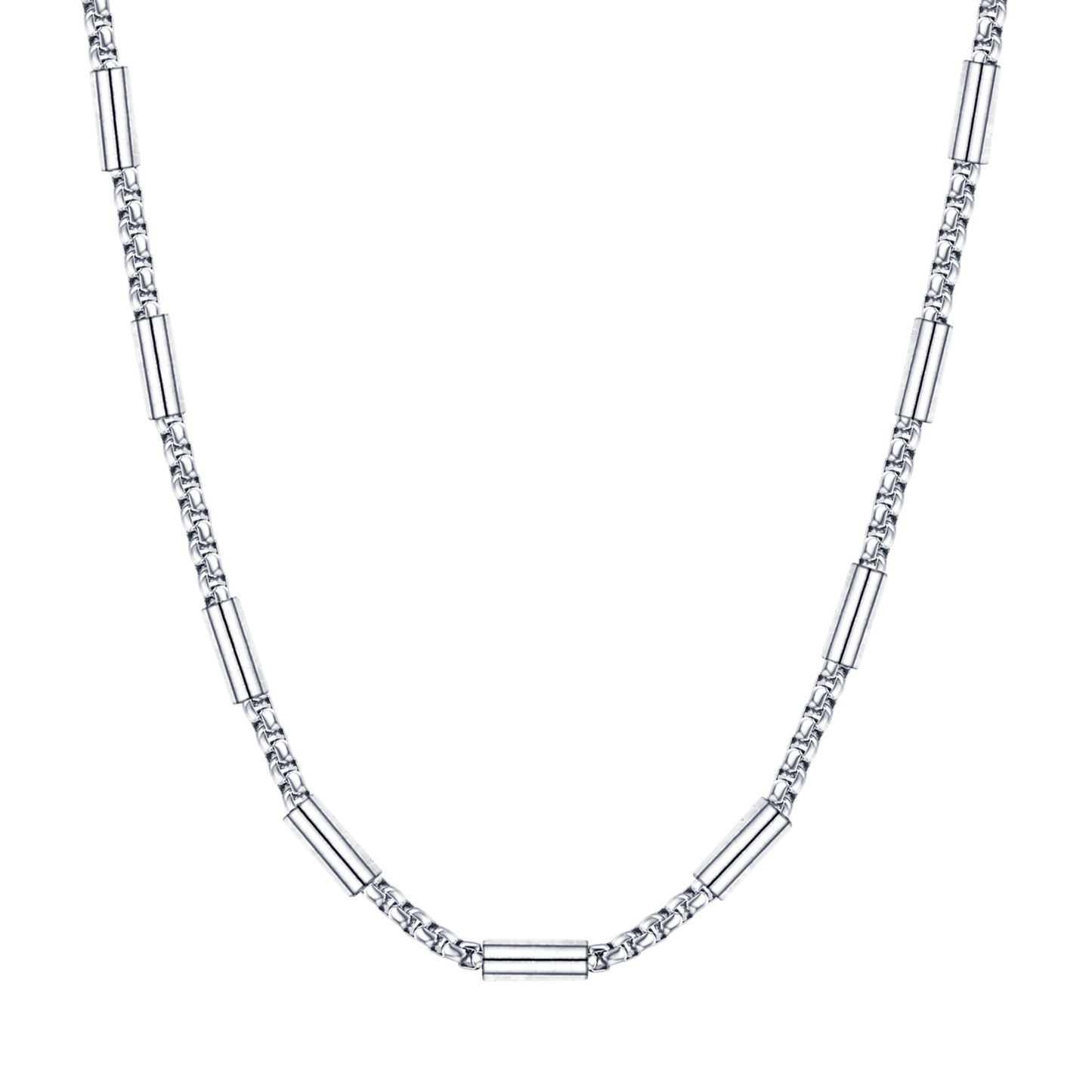 COLLIER EN ACIER POUR HOMMES AVEC ÉLÉMENTS EN ACIER