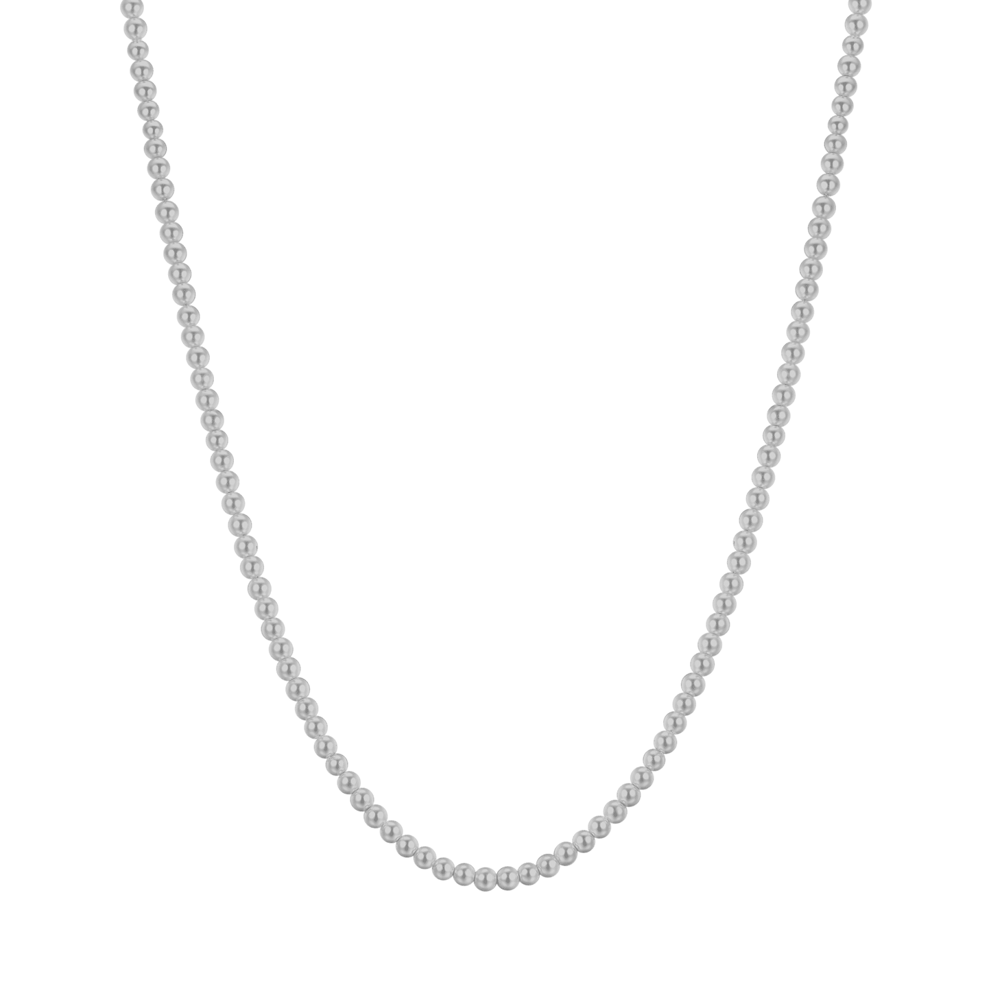 COLLIER EN ACIER POUR HOMME AVEC PERLES GRISES