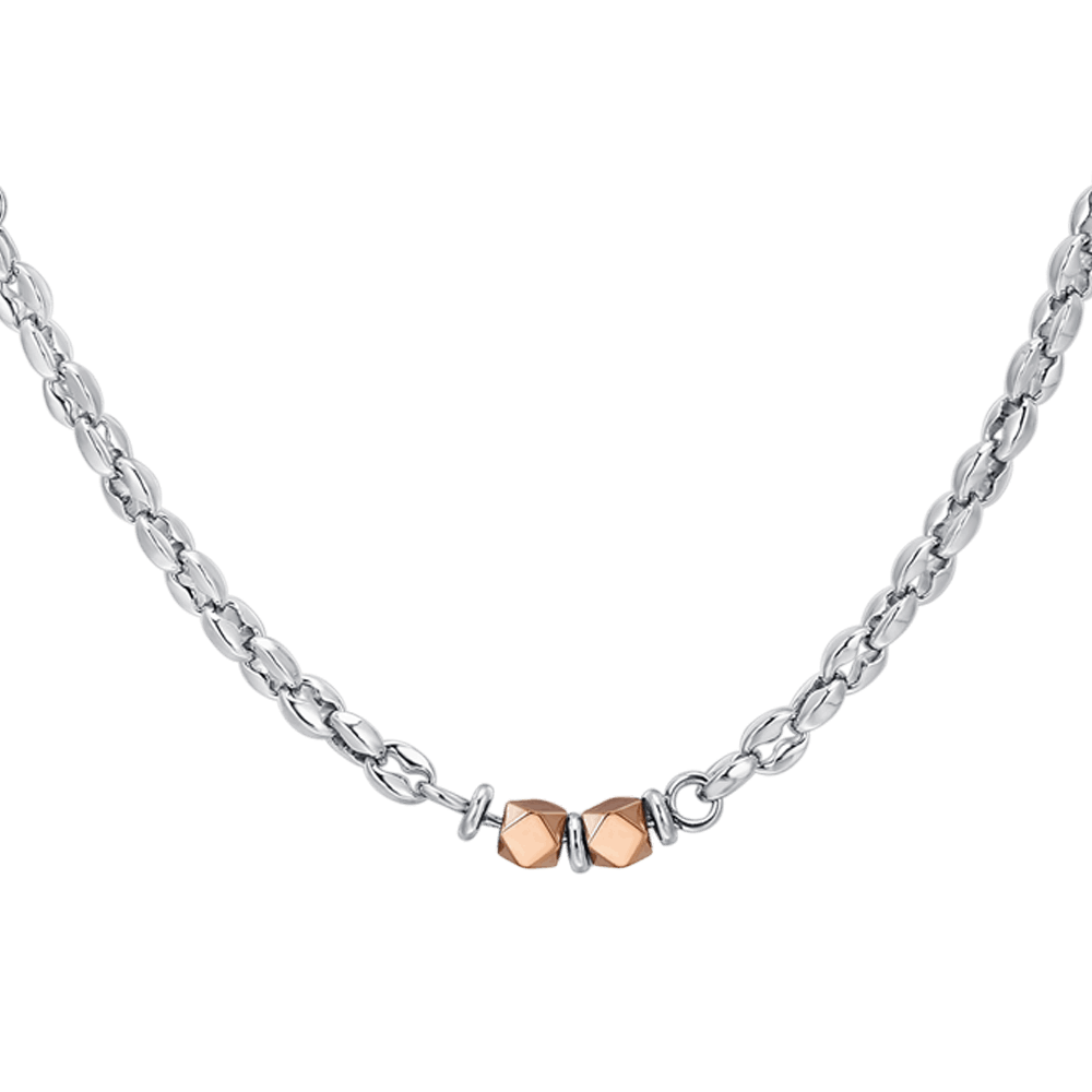 COLLANA UOMO IN ACCIAIO EMATITE IP ROSE