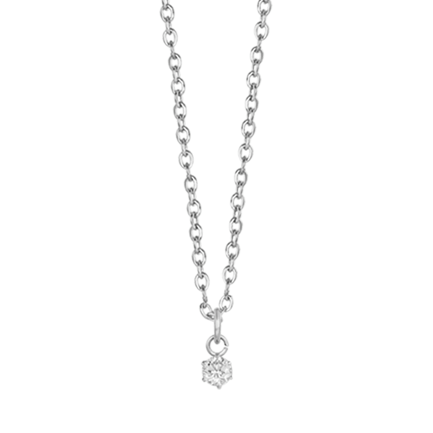 COLLIER POUR FEMME EN ACIER INOXYDABLE AVEC CRISTAL BLANC 3MM Luca Barra