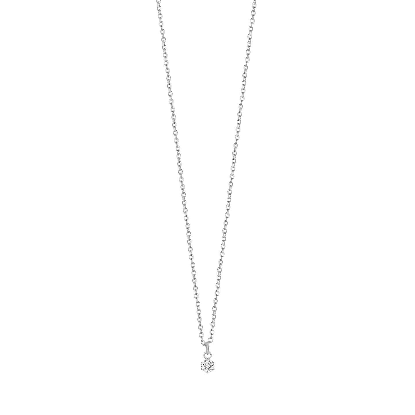 COLLIER POUR FEMME EN ACIER AVEC CRYSTAL BLANC 4 MM Luca Barra