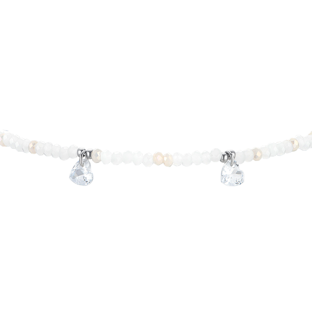 BRACELET DE CHEVILLE EN ACIER POUR FEMMES PIERRES ET CRISTAUX BLANCS