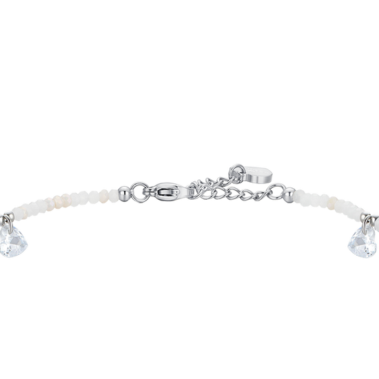 BRACELET DE CHEVILLE EN ACIER POUR FEMMES PIERRES ET CRISTAUX BLANCS