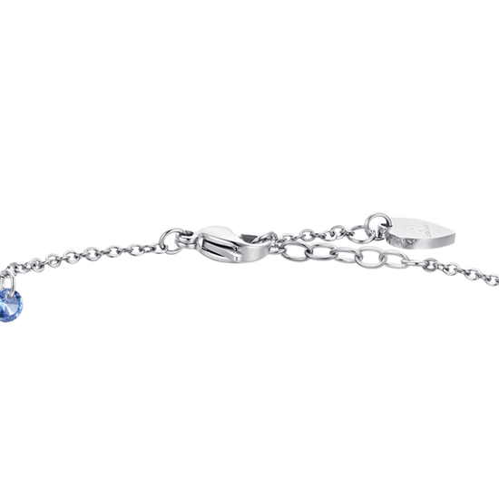 BRACELET DE CHEVILLE EN ACIER À ZIRCON CUBIQUE BLEU POUR FEMMES