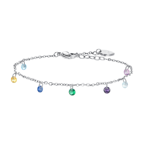 BRACELET DE CHEVILLE POUR FEMME EN ZIRCONE CUBIQUE MULTICOLORE