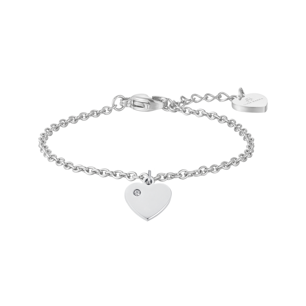 BRACELET FILLE EN ACIER AVEC COEUR