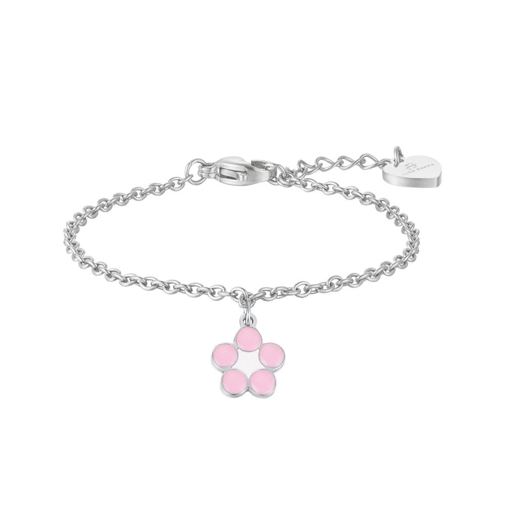 BRACELET FILLE EN ACIER AVEC FLEUR