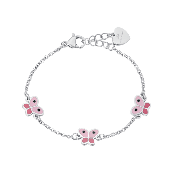 BRACELET FILLE EN ACIER AVEC PAPILLONS