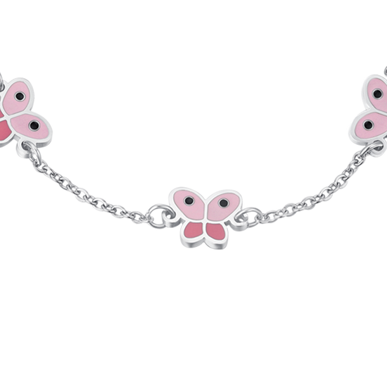 BRACELET FILLE EN ACIER AVEC PAPILLONS