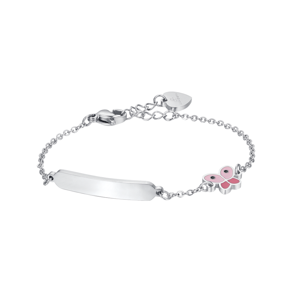 BRACELET FILLE EN ACIER AVEC PAPILLON