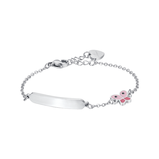 BRACELET FILLE EN ACIER AVEC PAPILLON