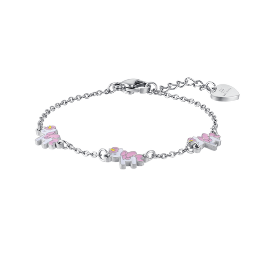 BRACELET DE FILLE EN ACIER AVEC LICORNES