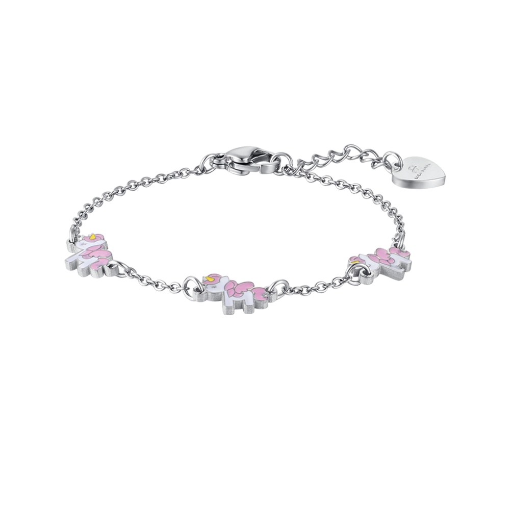 BRACELET DE FILLE EN ACIER AVEC LICORNES