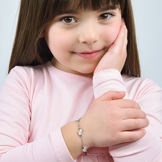 BRACELET DE FILLE EN ACIER AVEC LICORNES