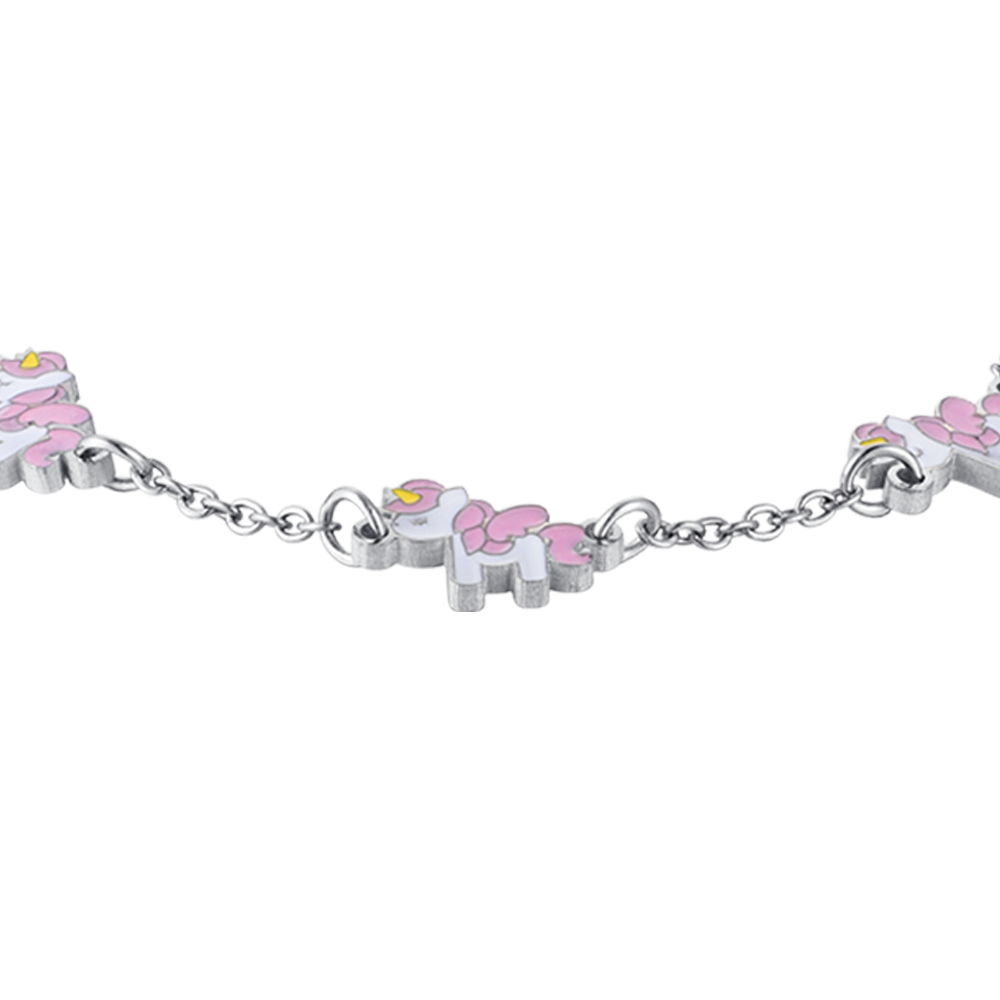 BRACELET DE FILLE EN ACIER AVEC LICORNES