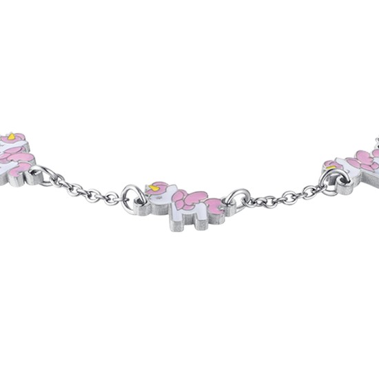 BRACELET DE FILLE EN ACIER AVEC LICORNES