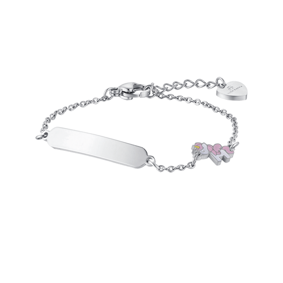 BRACELET FILLE EN ACIER AVEC LICORNE