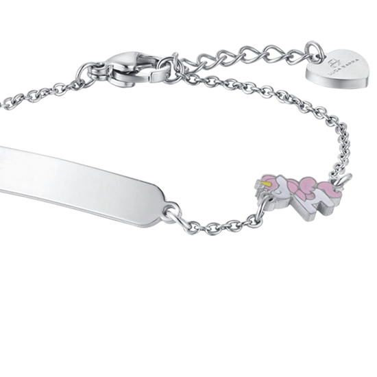 BRACELET FILLE EN ACIER AVEC LICORNE