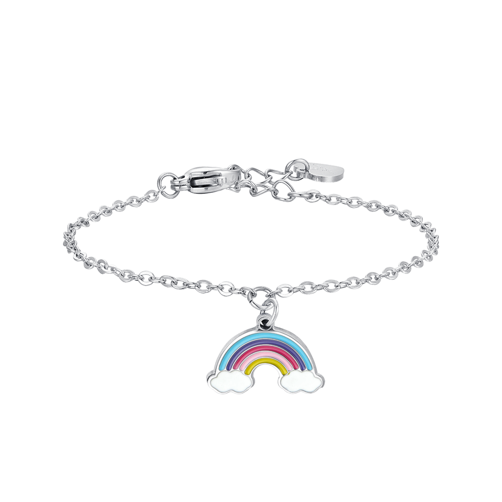 BRACELET ARC-EN-CIEL EN ACIER POUR FILLE