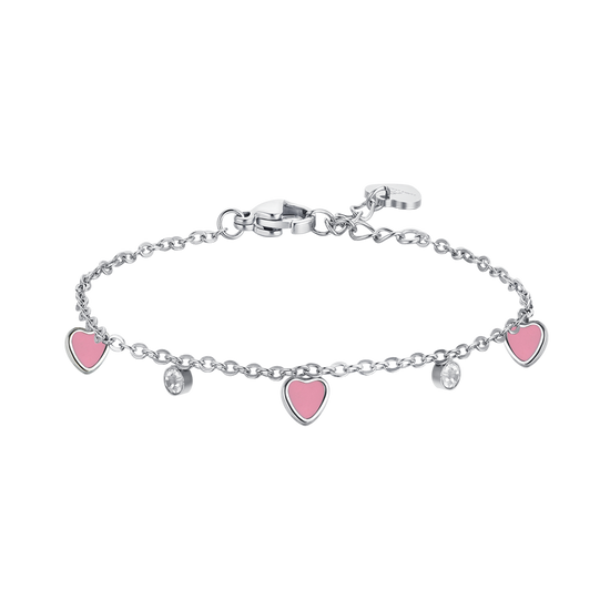 BRACELET FILLE EN ACIER AVEC COEUR