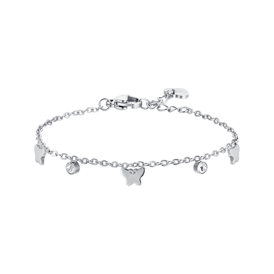 BRACELET FILLE EN ACIER AVEC PAPILLONS