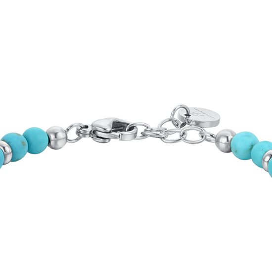 BRACELET BÉBÉ EN ACIER RUDDER AVEC PIERRES TURQUOISES