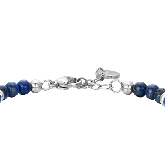 BRACELET BÉBÉ ANCRE EN ACIER AVEC PIERRES BLEUES