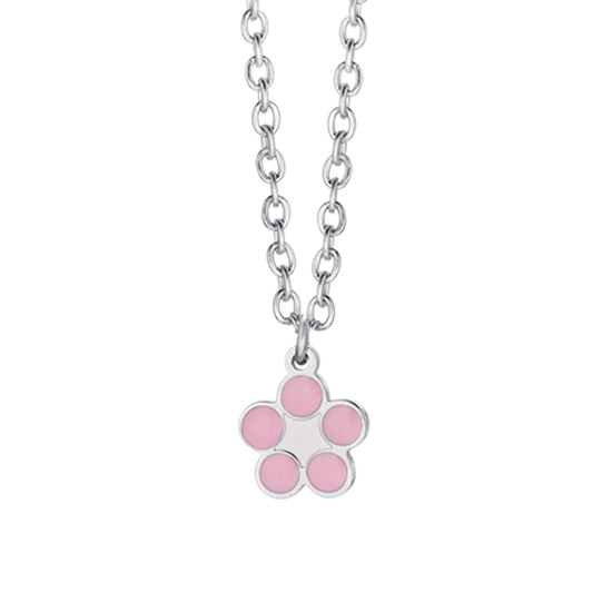 COLLIER DE FILLE EN ACIER AVEC FLEUR